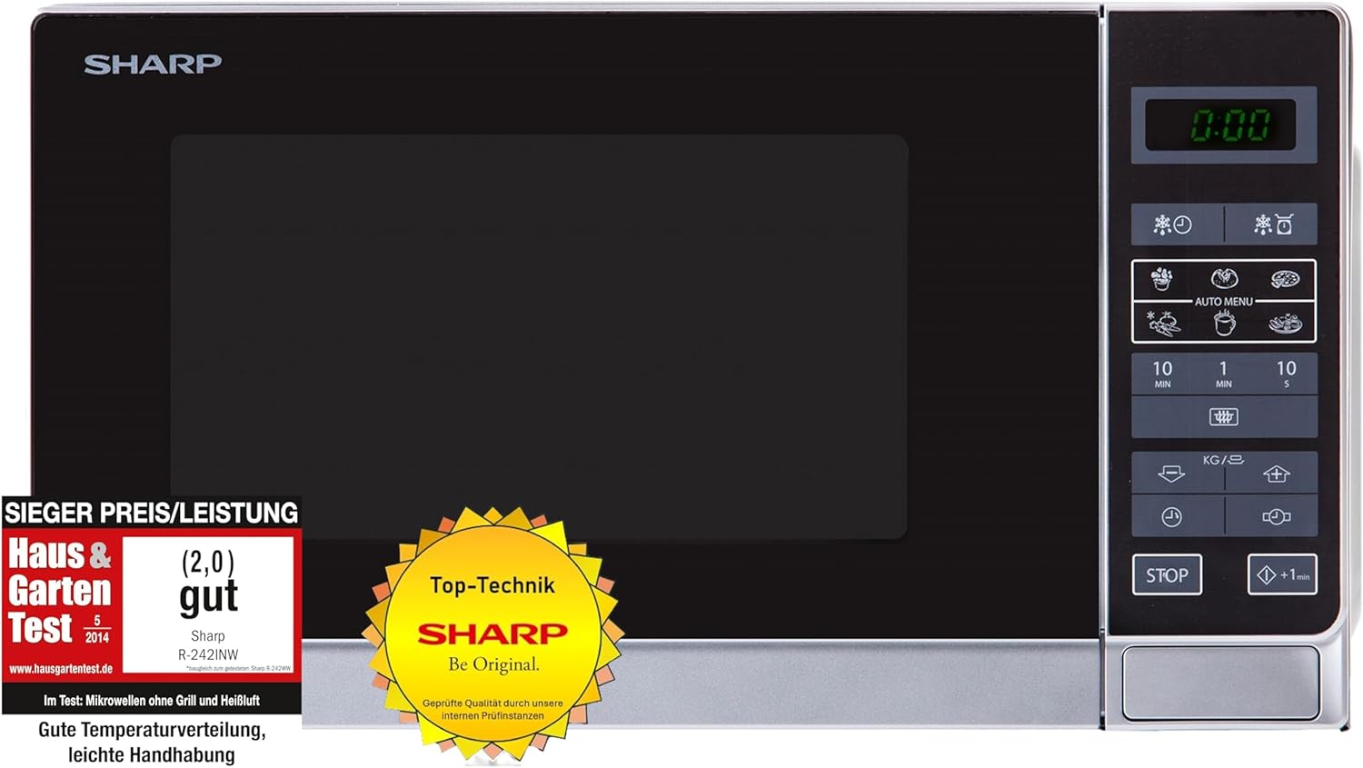 Sharp R-242WW Micro-ondes Solo 20 litres - Blanc