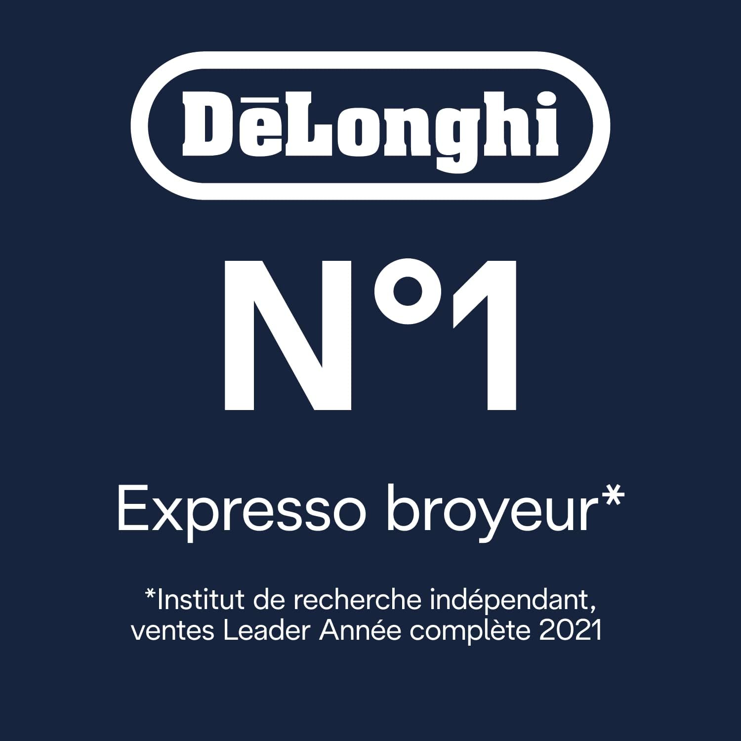 De'Longhi PrimaDonna Soul Machine a Café Grain ECAM612.55.SB, Machine Expresso et Cappucino, Technologie Exclusive Bean Adapt, Argent et Noir