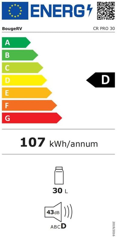 BougeRV CRPRO Glacière à Compression, Frigo Voiture 20 litres(-22℃~10℃), 12/24V DC &110-240V AC Glaciere Voiture, Frigo Compression 12v, pour voiture, camping, voyage