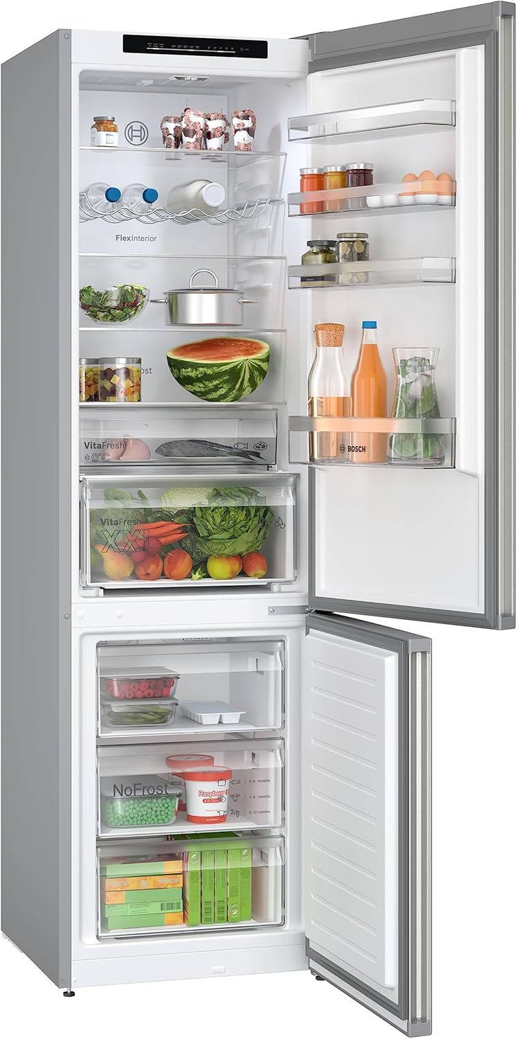 Bosch KGE39ALCA- Série 6, Réfrigérateur combiné pose-libre, 201 x 60 cm, Inox