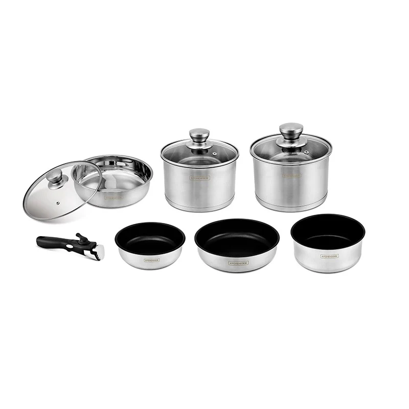 Batterie de cuisine inox anti adhésif 10 Pcs TFI FLEX10 IX Kitchencook