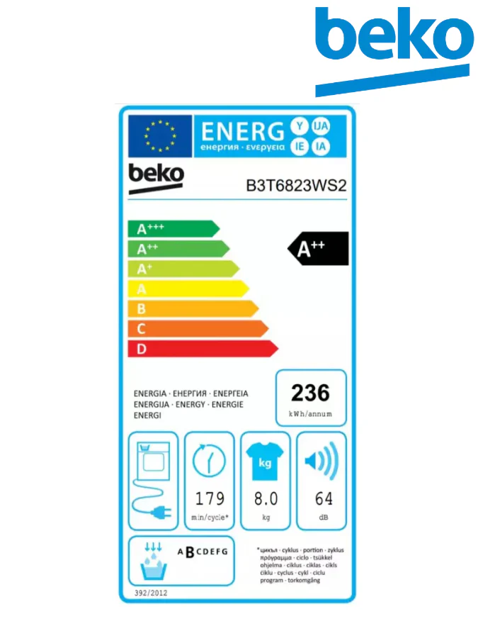 Beko B3T6823WS2