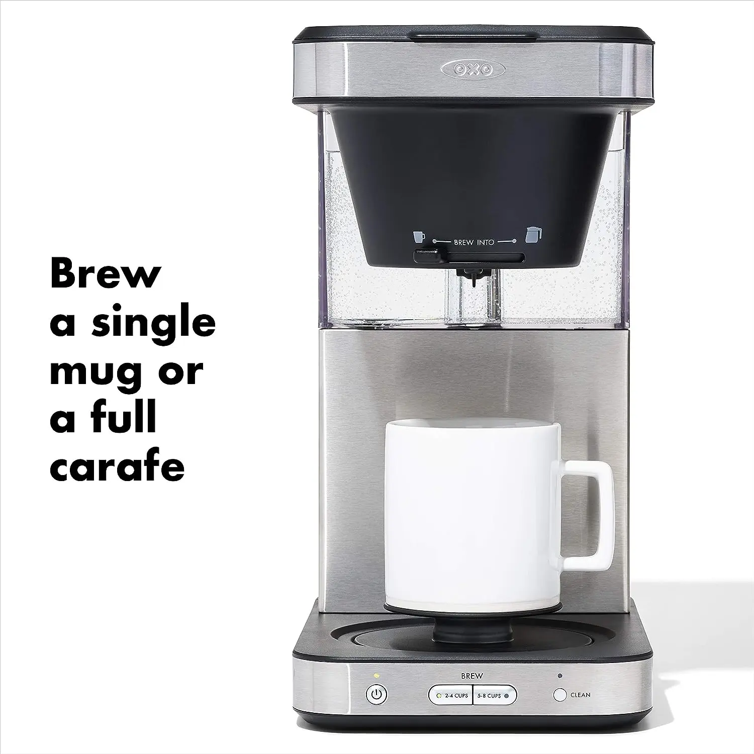 OXO Brew 8 Cup Coffee Maker, Stainless Steel,Black