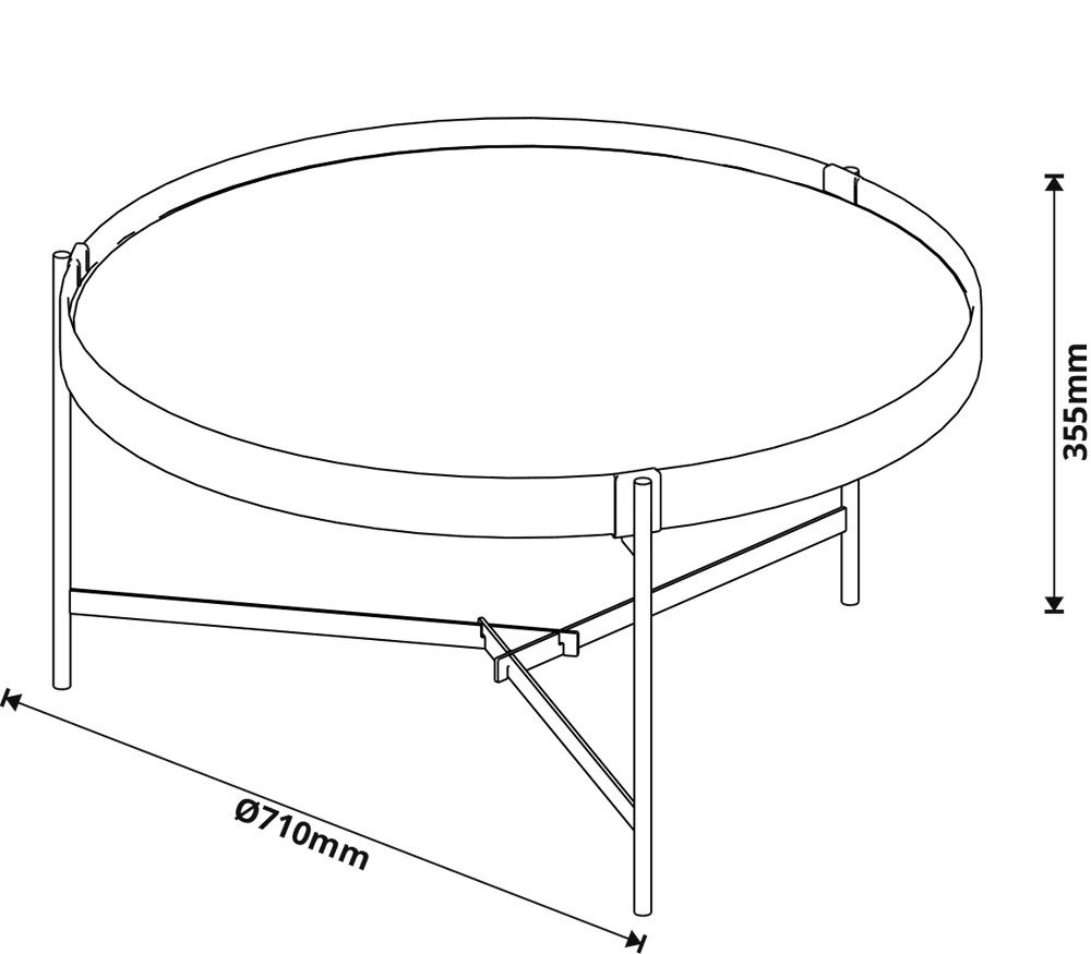 TABLE  MESA AQUA CENTRO(P) FREIJO/COBRE 68075