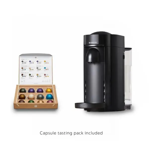 Nespresso Vertuo Plus Deluxe Coffee and Espresso Maker by De'Longhi, Matte Black