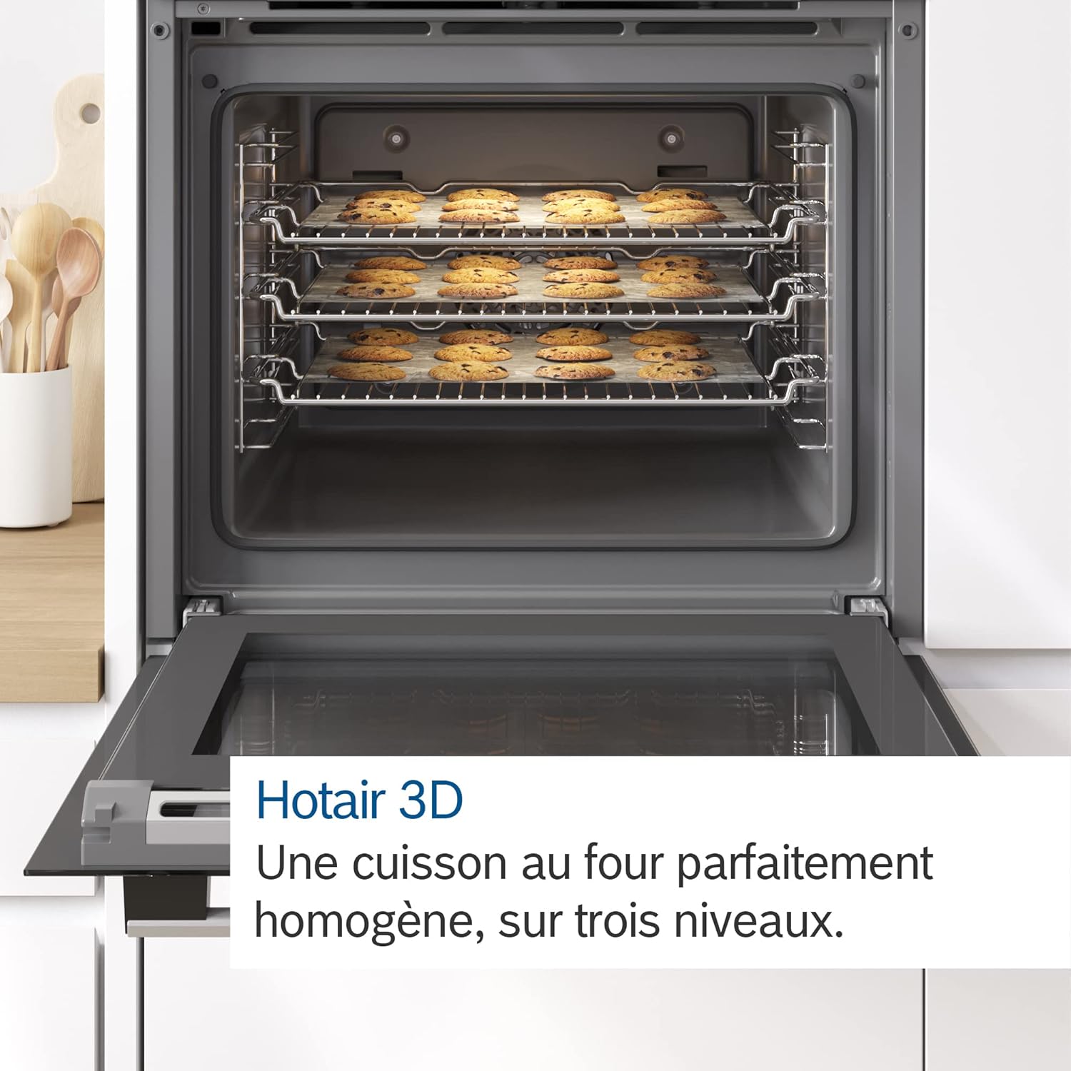 Bosch HBA573BV0 Four intégrable Série 4 - Four multi-fonctions - Pyrolyse - 3600 W - Grande capacité de 71L - Blanc
