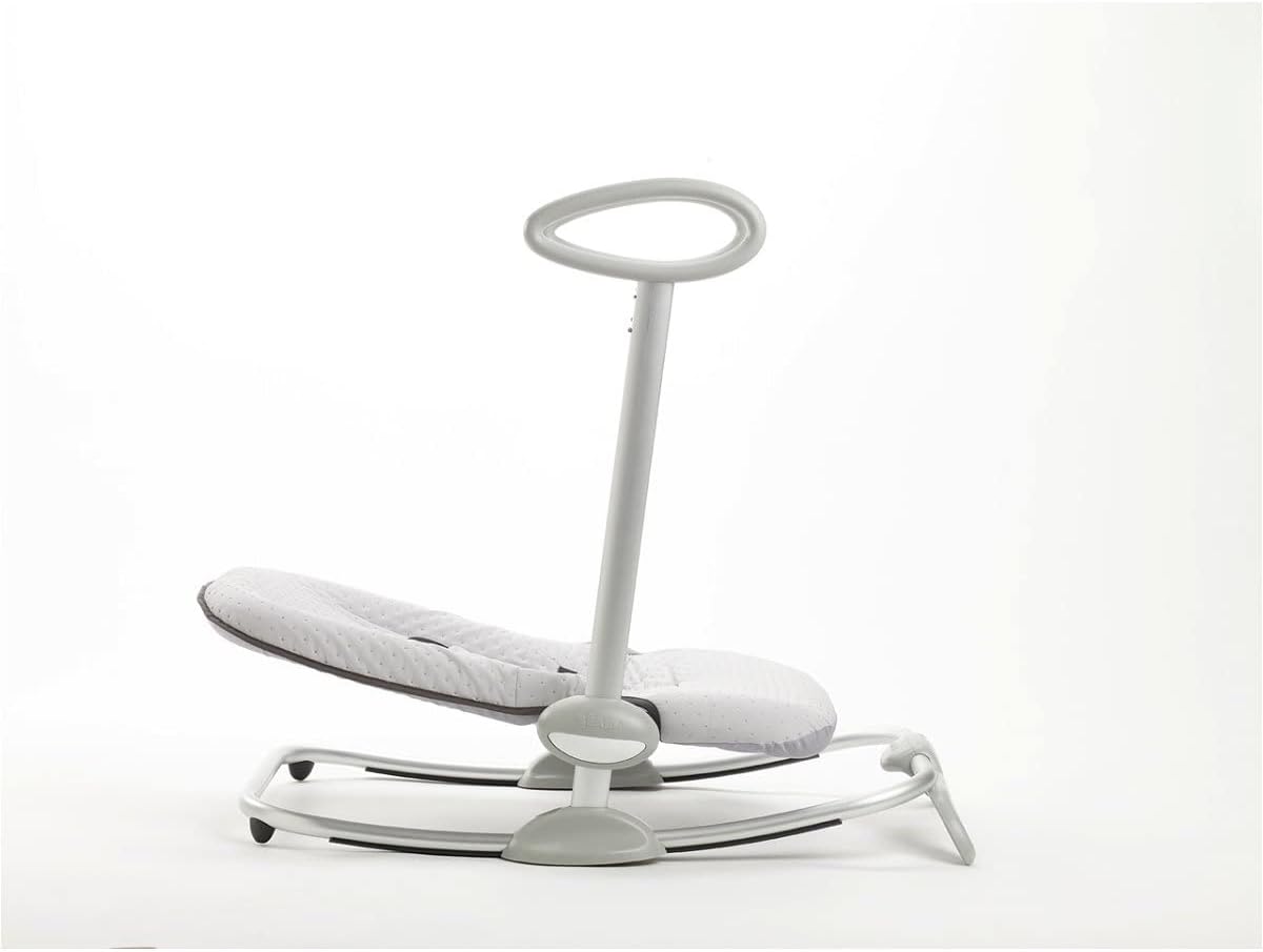 Béaba, Transat Up & Down IV, Transat Réglable en Hauteur, Unisexe pour Bébé et Enfants, 3 Positions d'Inclinaison, Harnais Sécurité 5 Points, Réducteur de Naissance, Gris minéral et miel