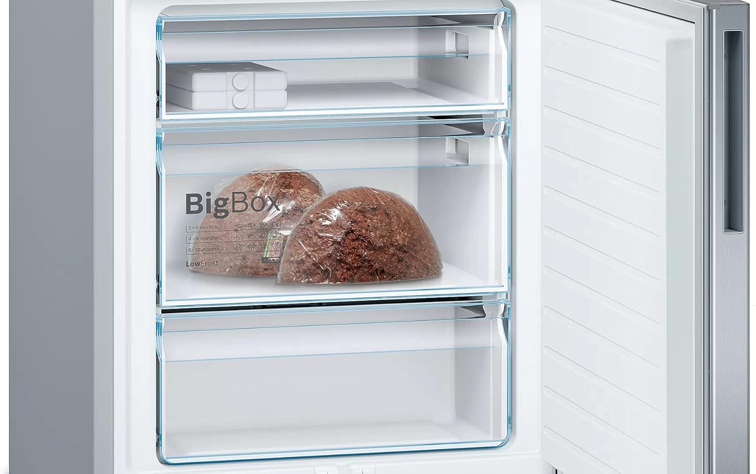 Bosch KGE39ALCA- Série 6, Réfrigérateur combiné pose-libre, 201 x 60 cm, Inox