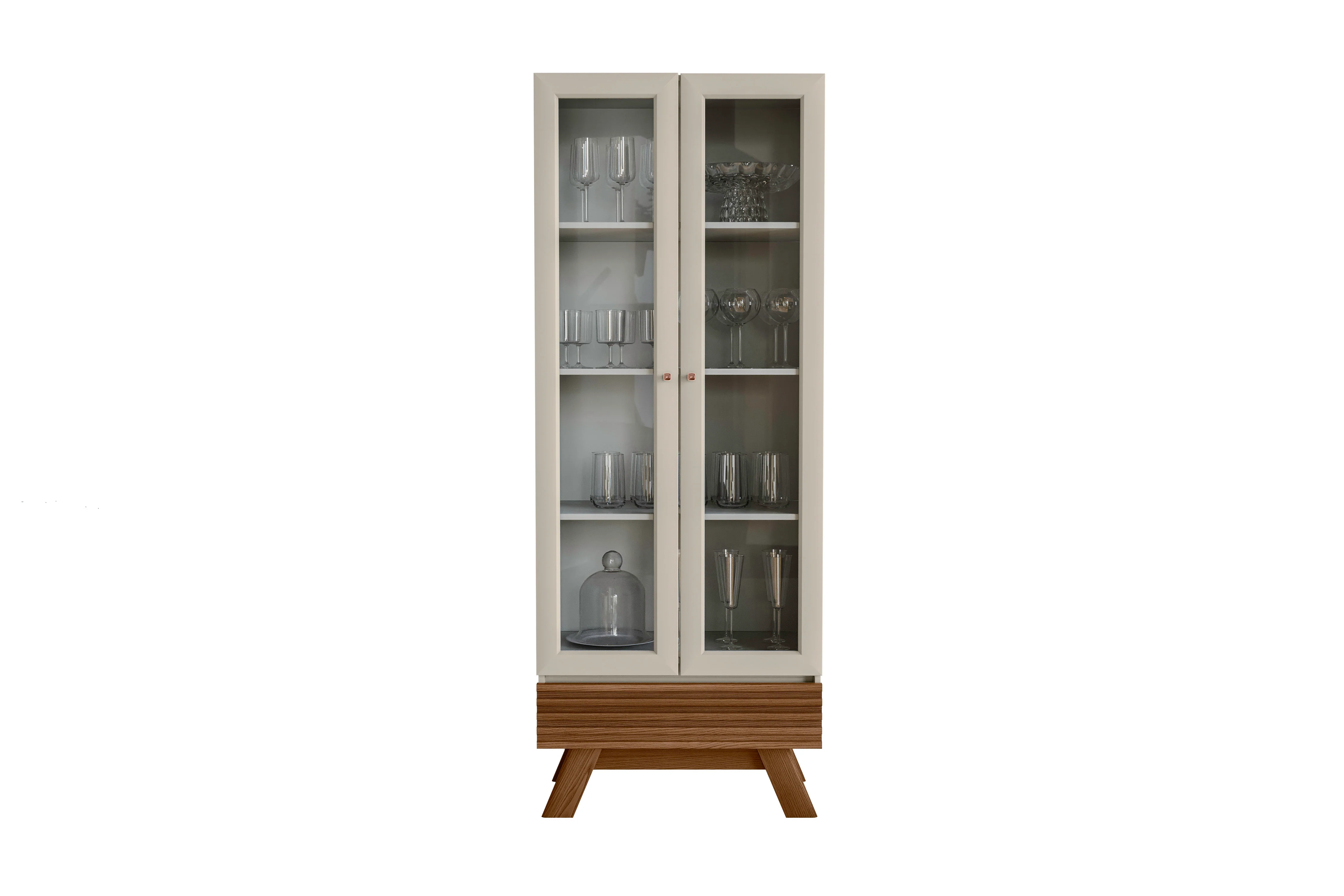 ARMOIRE EN VERRE RÉTRO MARSALA FREIJO OFF WHITE