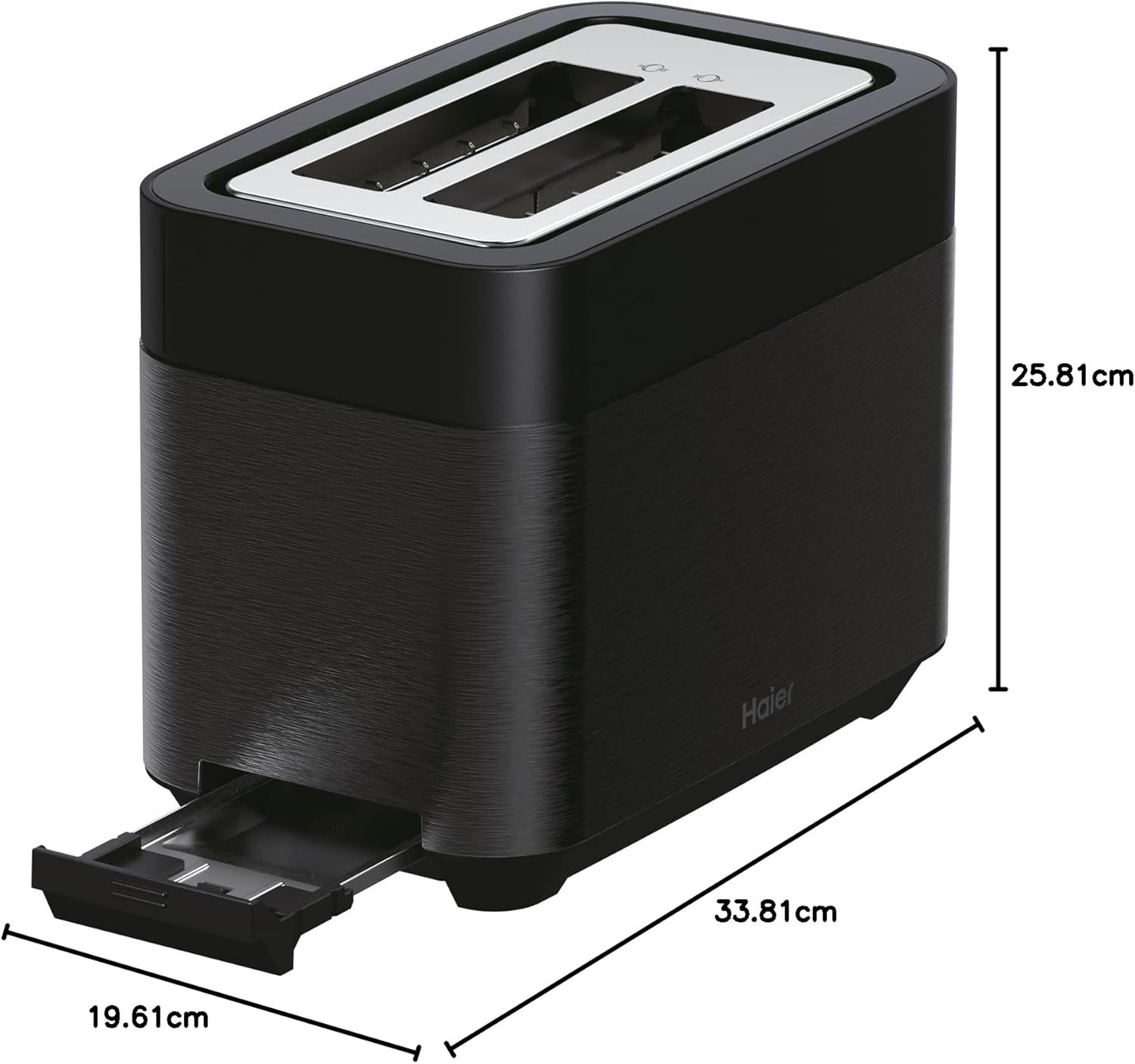 Pack Petit Déjeuner Grille-Pain Toaster+Bouilloire Haier I-Master Série 5, Acier Inoxydable, Fentes Extra Profondes, 7 Niveaux de Brunissage, 7 Réglages de Température Fonction Maintien au Chaud
