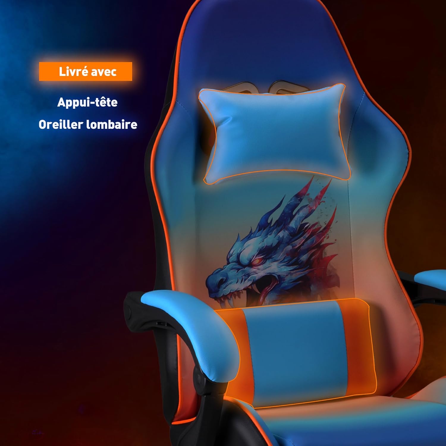 play haha. Chaise de Jeu Chaise de Bureau Chaise pivotante Chaise d'ordinateur Chaise de Travail Chaise de Bureau Chaise Ergonomique Chaise de Course Chaise en Cuir (avec Repose-Pieds)