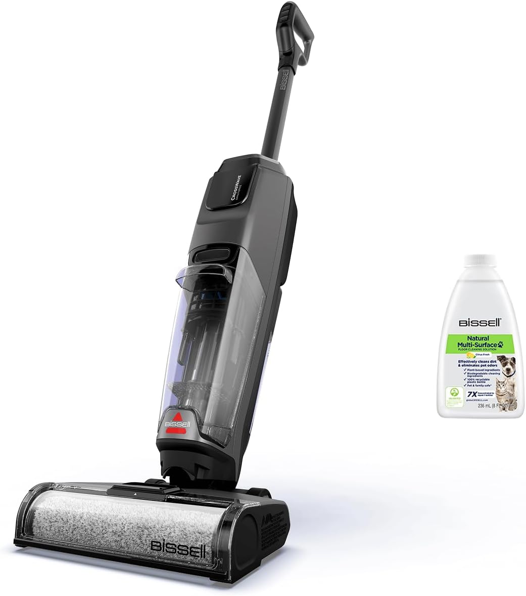 Bissell CrossWave OmniForce, Aspirateur Balai Laveur sans Fil, Aspire & Lave en Même Temps ou Mode Aspiration Uniquement, Nettoyeur Puissant, Nettoyeur a Eau pour Multi-Surfaces, 240m², 3912N