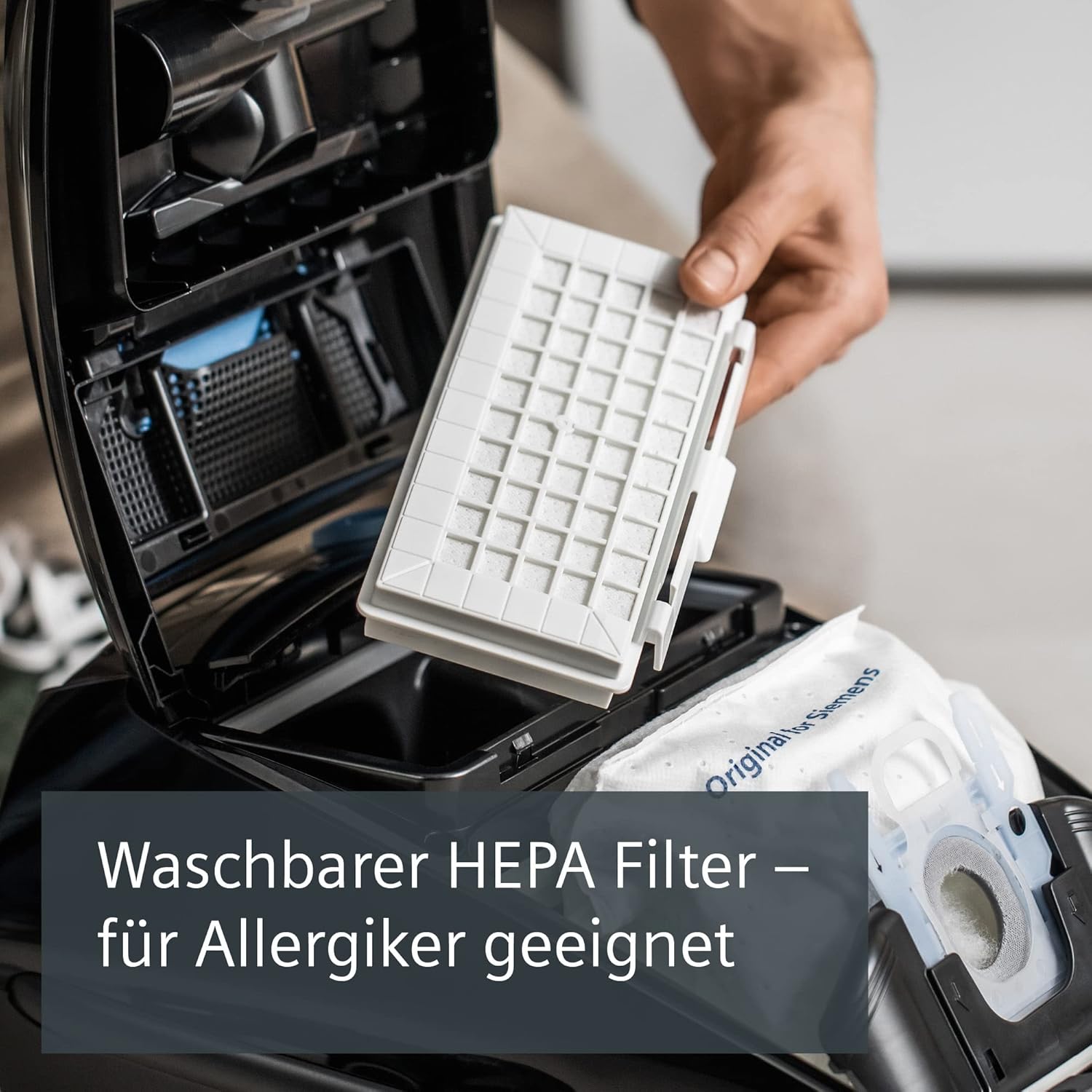 Siemens VSQ5X1230 Aspirateur 4,5 L Aspirateur réservoir cylindrique Sec 850 W Sac à poussière