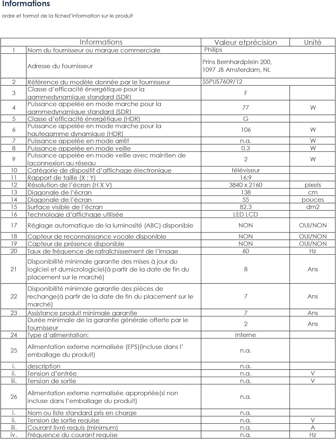 Philips 50PUS7609 Smart TV LED 4K - Écran 50 Pouces avec Plate-Forme Pixel Precise Ultra HD Titan OS et Son Dolby Atmos, Fonctionne avec Alexa et l’Assistant Vocal Google - Gris Anthracite