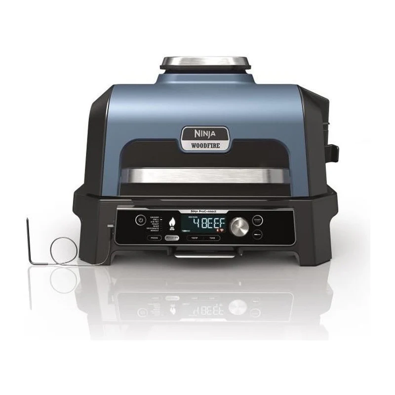 Barbecue électrique Avec Fumoir Et Thermosonde - Ninja - Woodfire Pro Connect Xl - Og901eu - Granulés Woodfire Ninja
