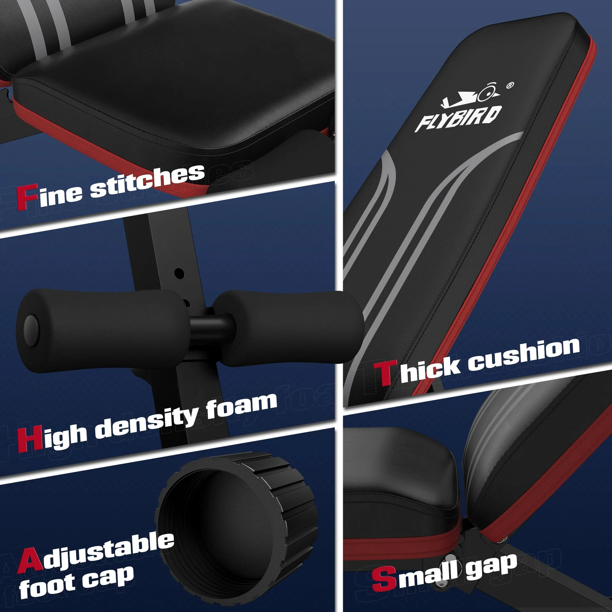 FLYBIRD Adjustable Weight Bench Workout Bench for Home Gym