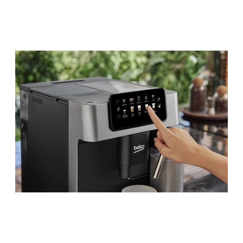 Machine A Café Avec Broyeur - Beko - Ceg7304x - 1350 W - 19 Bars - écran Tactile Couleur Beko