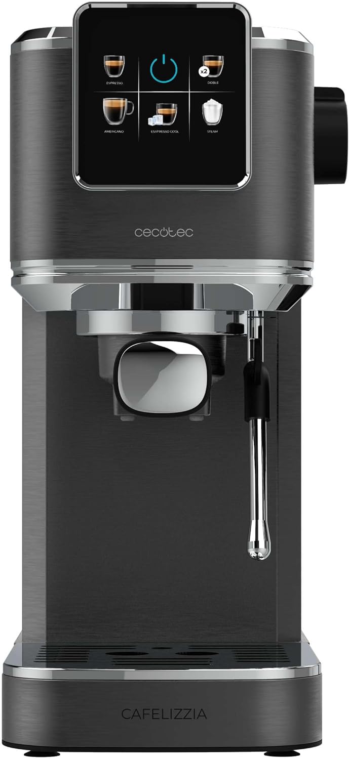 Cecotec semi-automatic espresso machine Power Espresso 20 Steel Pro Latte. 1350 W, Thermoblock, ForceAroma technology with 20 bars, full milk tank, instant cappuccino, cup warmer, double