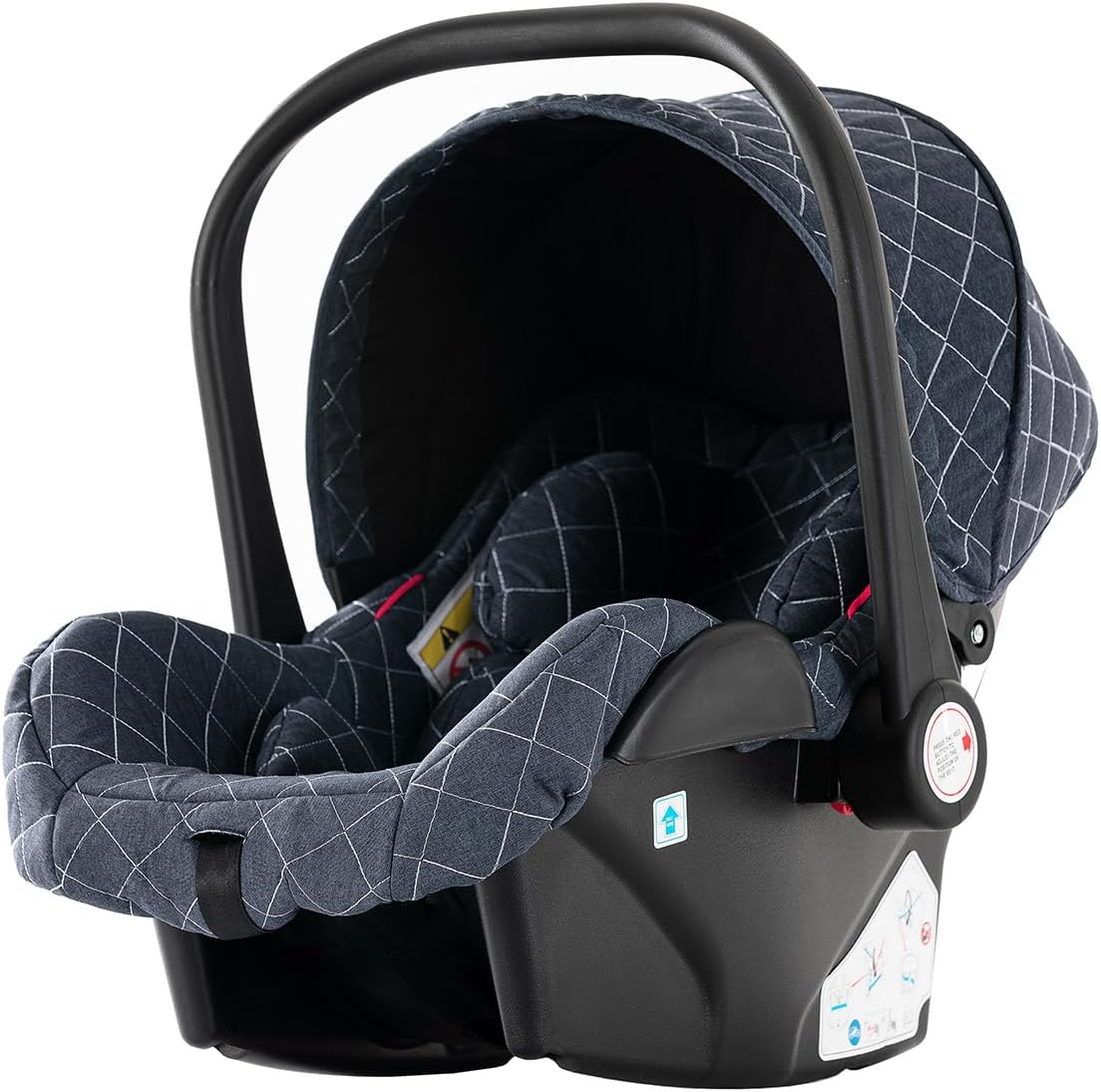 Magic ZC Poussette 3 en 1, Poussette Bebe avec Conception Portable Pliable en Un Clic, Pousette 3 en 1 avec Poussée Réversible Bidirectionnelle, Poussette Trio avec Accessoires (black gold 588)