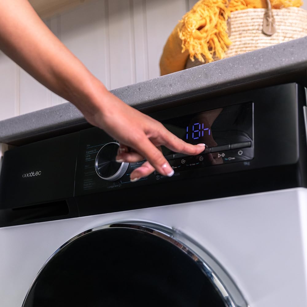 Cecotec Lavadora 8 Kg Carga Frontal Bolero Dresscode 8500 Inverter A. 1900 W, 1400 rpm, Motor Inverter Plus, Bajo Consumo, 16 Programas, SteamMax, Delay Start, Blanco