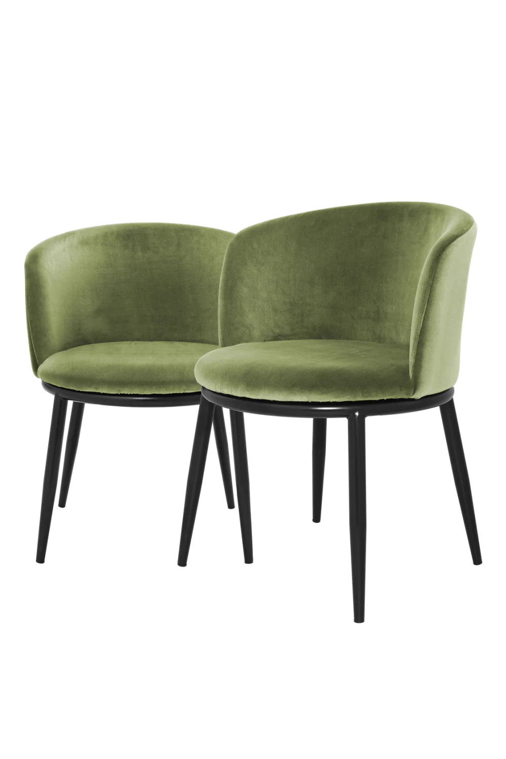 Chaises en velours vert (lot de 2) | Eichholtz Filmore