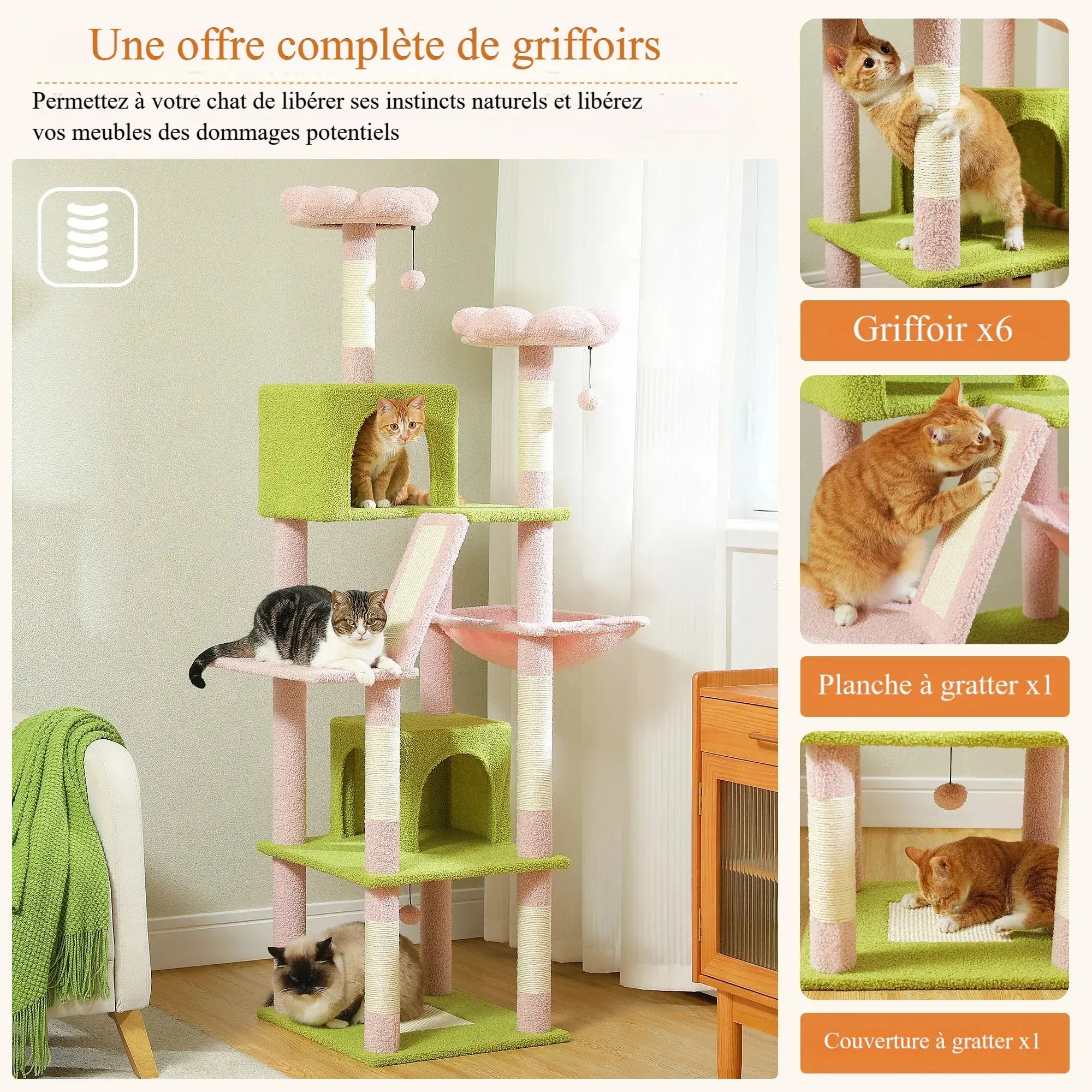 Arbre à Chat XXL Solide - Idéal grands chats