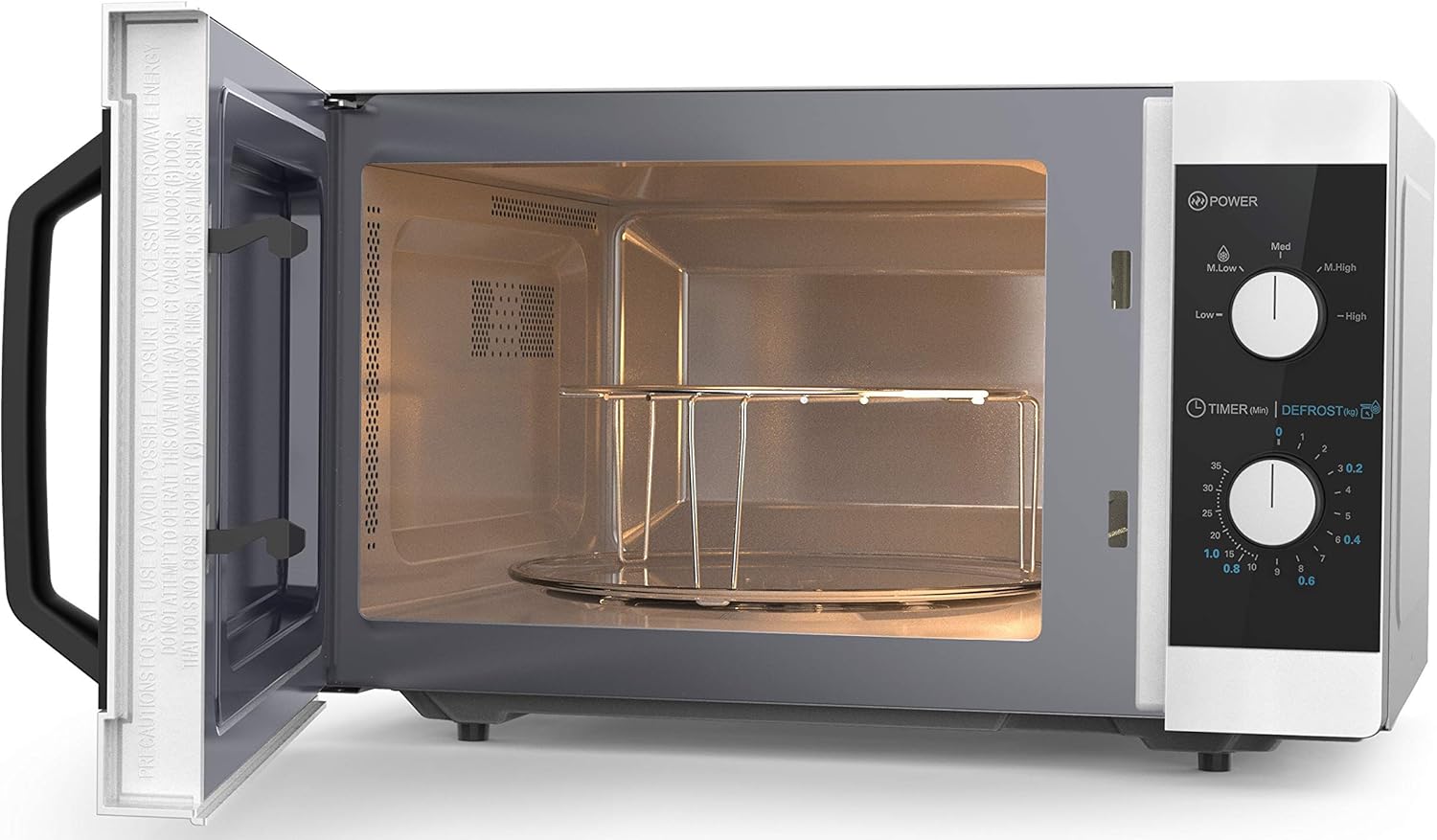 Sharp YC-MS51EB Micro-ondes sans grill de 25 litres, contrôle numérique, micro-ondes: 900 W, 5 niveaux de puissance micro-ondes, plaque tournante, serrure enfant, fonction ECO, couleur noire.