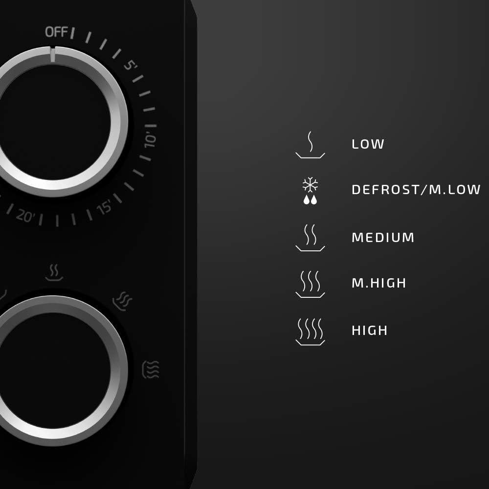 Cecotec Four à micro-ondes ProClean 9110 FullINOX avec grill 1000 W, 30 litres, 5 niveaux de puissance, 8 programmes, minuterie de 60 minutes, revêtement Ready2Clean, design avant miroir