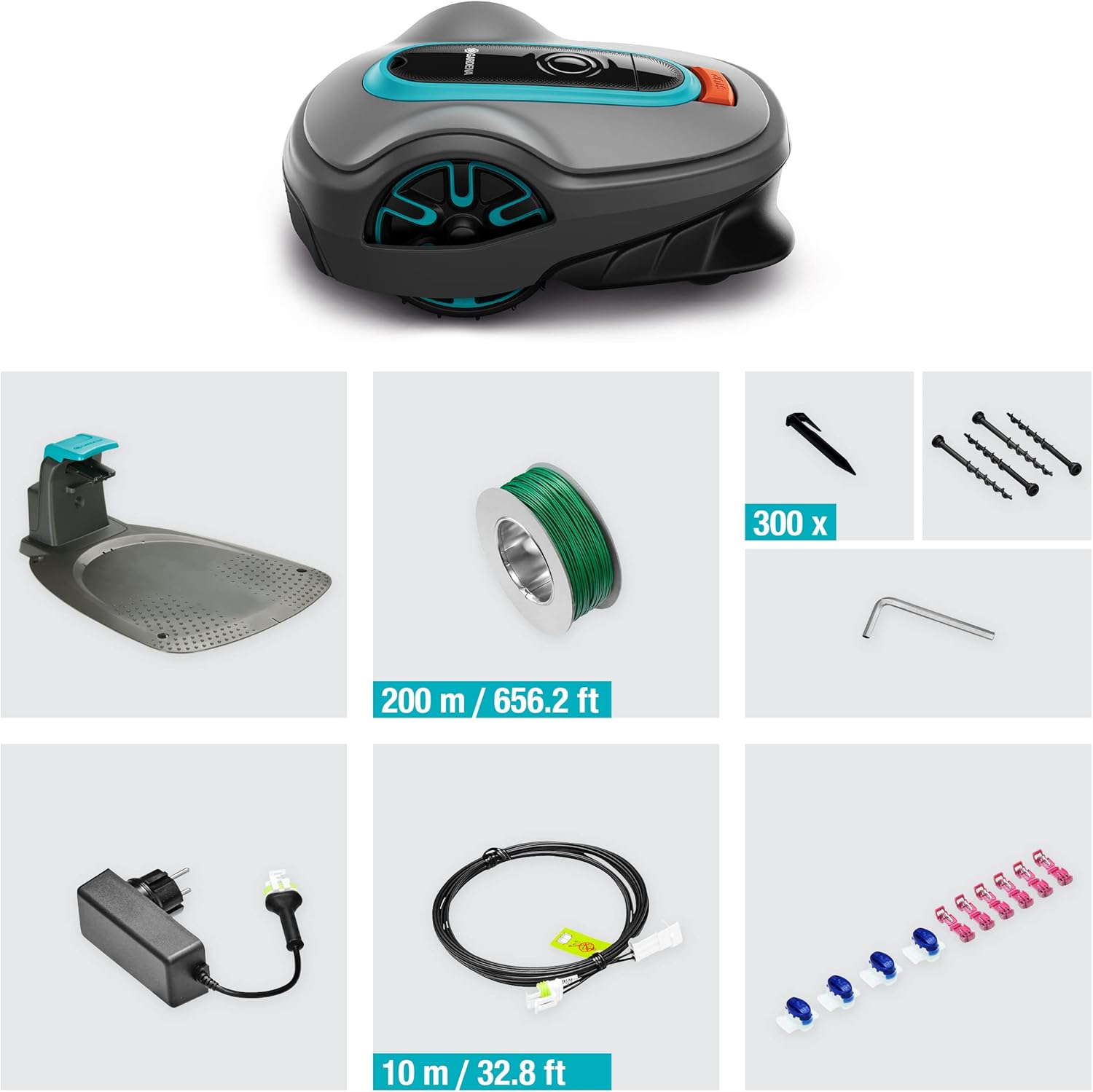 Gardena Mhroboter SILENO minimo 500 m: intelligenter Rasenmher mit optimaler Konnektivitt, mit Gardena Bluetooth App programmierbar, DE-Version (15202-20)