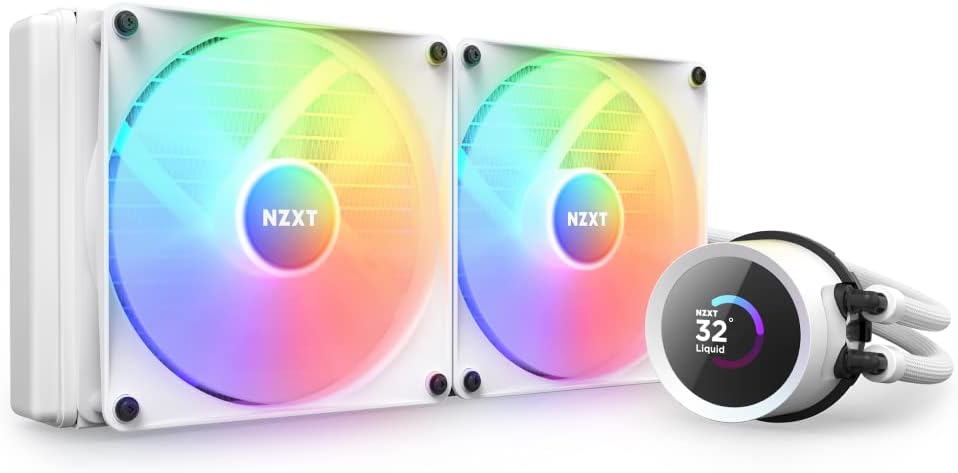 NZXT Kraken Elite 280 RGB - Refroidisseur de liquide CPU AIO - Radiateur 280mm - Ventilateur F280 RGB - IPS LCD 2,72 personnalisable - Turbine Pump - LGA 1700 1200 115X 1851 / AM5 AM4 - Noir