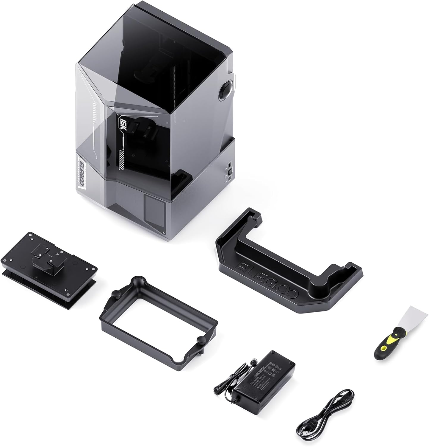 ELEGOO Saturn 4 Ultra Imprimante 3D Résine, LCD Mono 12K de 10 Pouces, Haute Vitesse de 150 mm/h, Nivellement Automatique et Intelligente, Transfert WiFi, Taille d'impression 218,88x122,88x220 mm³