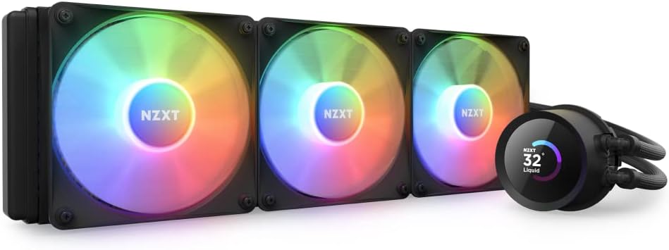 NZXT Kraken Elite 280 RGB - Refroidisseur de liquide CPU AIO - Radiateur 280mm - Ventilateur F280 RGB - IPS LCD 2,72 personnalisable - Turbine Pump - LGA 1700 1200 115X 1851 / AM5 AM4 - Noir