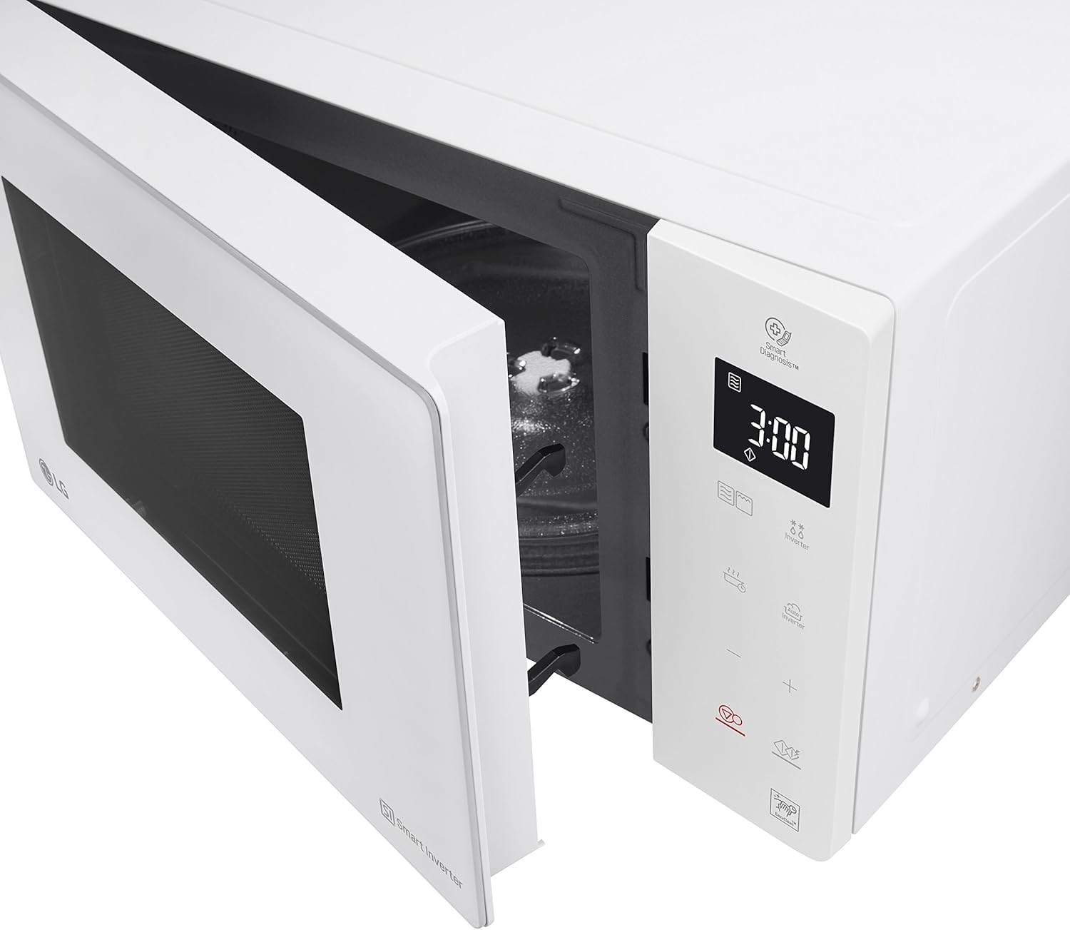 LG MH6535GIS Mikrowelle mit   Inverter Technologie & Quarz Grill, 25 Liter Kapazitt, 1000 W, Automatikprogramme, einstellbare Leistungsstufen für optimales Garen und EasyClean-Funktion, Schwarz