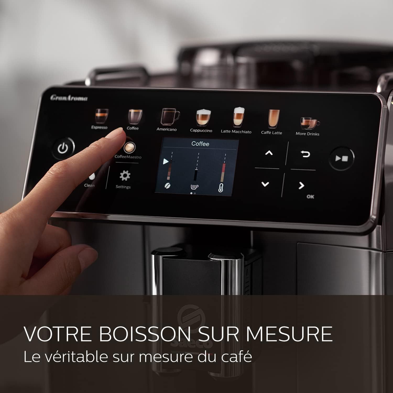 Saeco SM6580/10 Machine Espresso automatique - Noir brillant