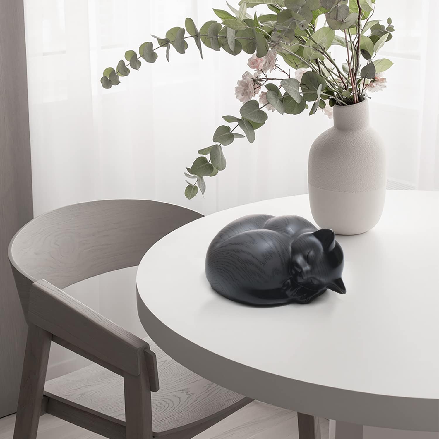 Kriss Art Urne pour animal de compagnie, urne de crémation en résine pour chat, urne pour cendres, urne pour petit animal