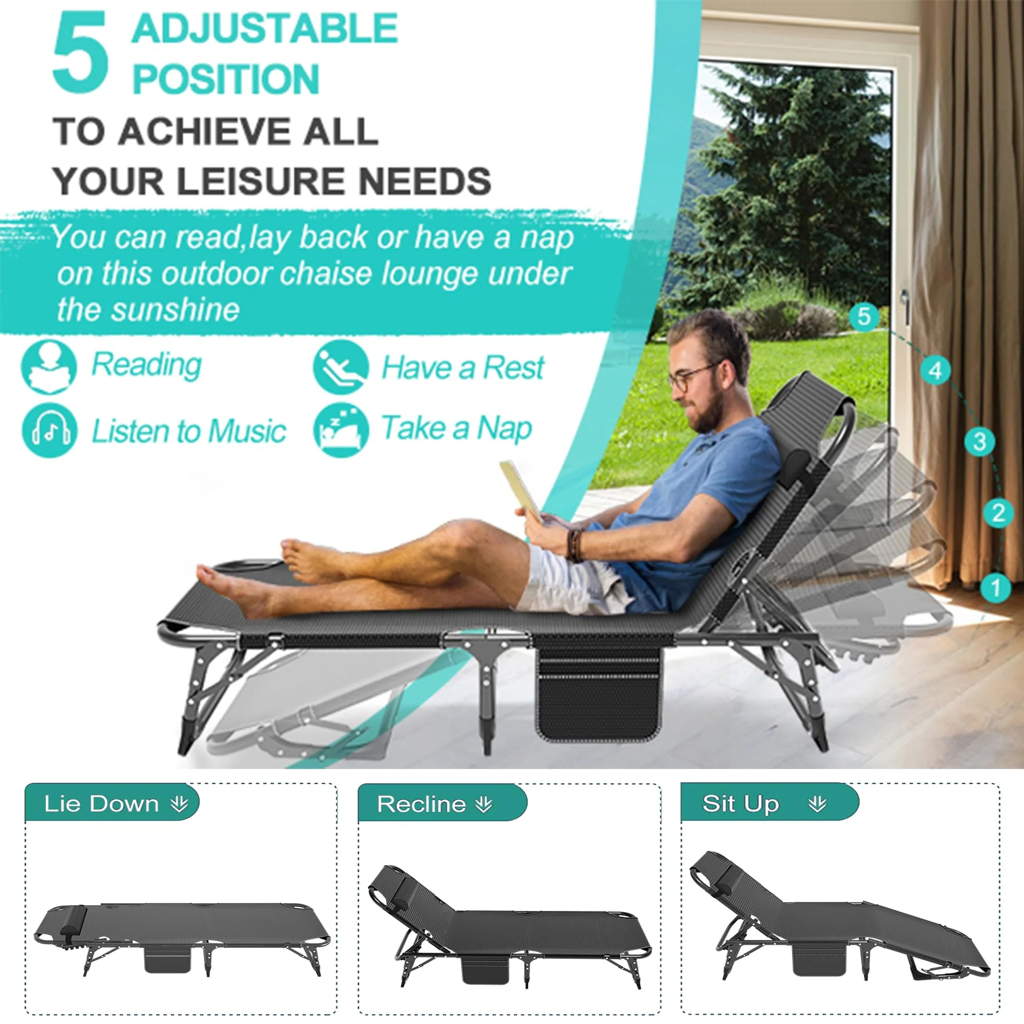 ABORON Folding Camping Cots for Adults with Mattress Carrying Bag