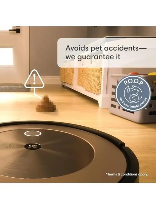 iRobot Roomba j7+ (7550) Self-Emptying Robot Vacuum – Avoids Common Obstacles Like Socks, Shoes, and Pet Waste, Empties Itself for 60 Days, Smart Mapping, Works with Alexa
