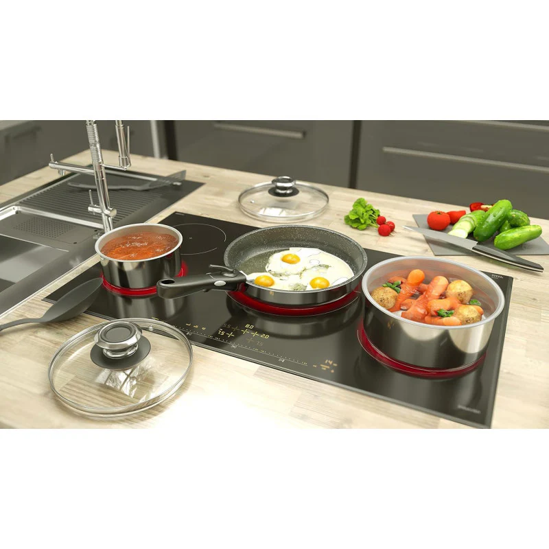 291107, Set De Casseroles 16,18,20cm, Inox, 7 Pièces Backen