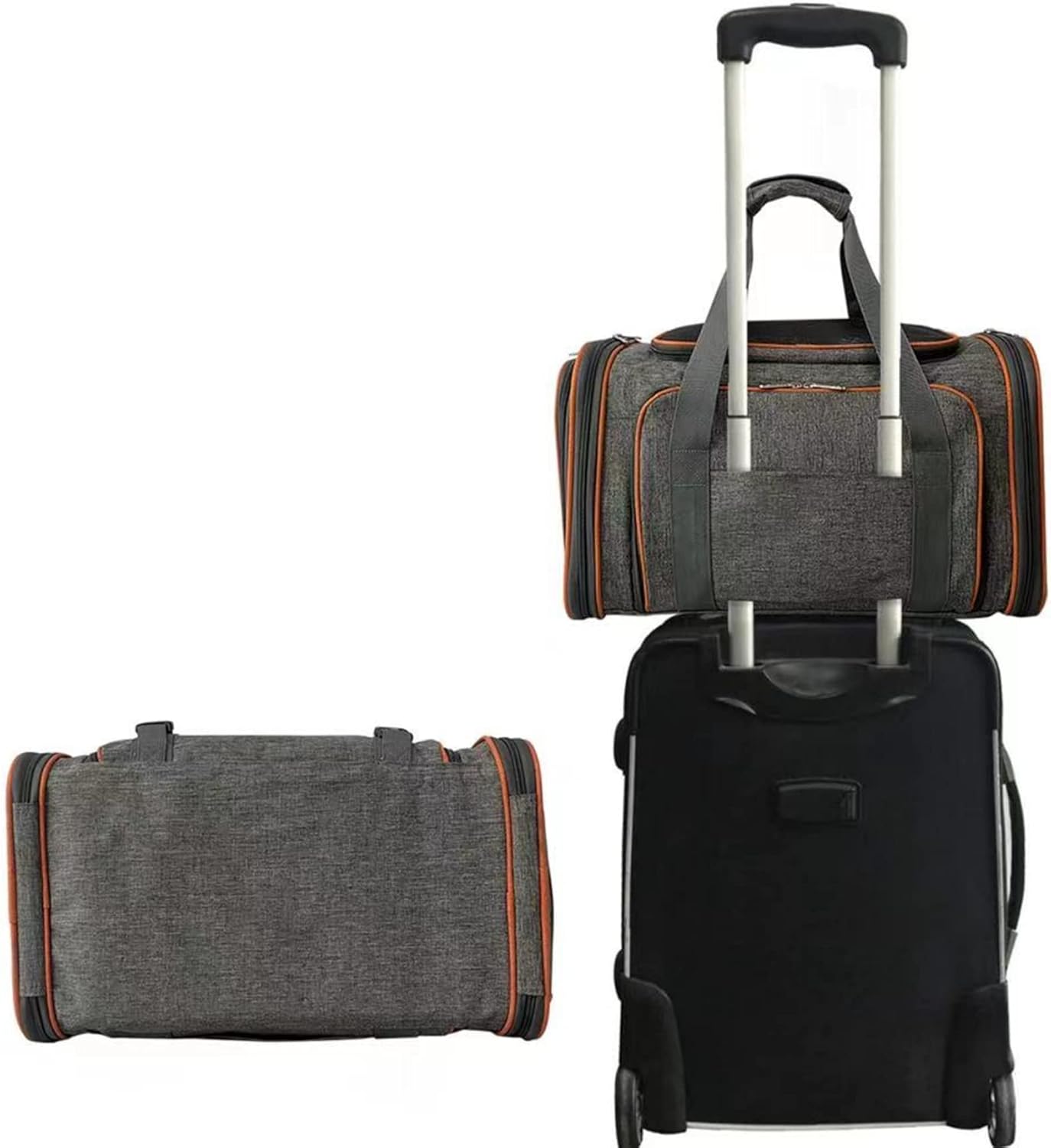 Mr. Peanut's Diamond Series Sac de Transport Double Extensible pour Animaux de Compagnie avec Fermeture éclair autobloquante de qualité supérieure, literie en Fausse Polaire