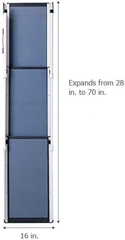 PetSafe - Grande Rampe Télescospique Deluxe Solvit pour Animal de Compagnie Pliable en 3 Parties - Pour Chien Agé, Faible - Rampe d'Accès Ideale pour Voitures - Aluminium, Légère, Compacte