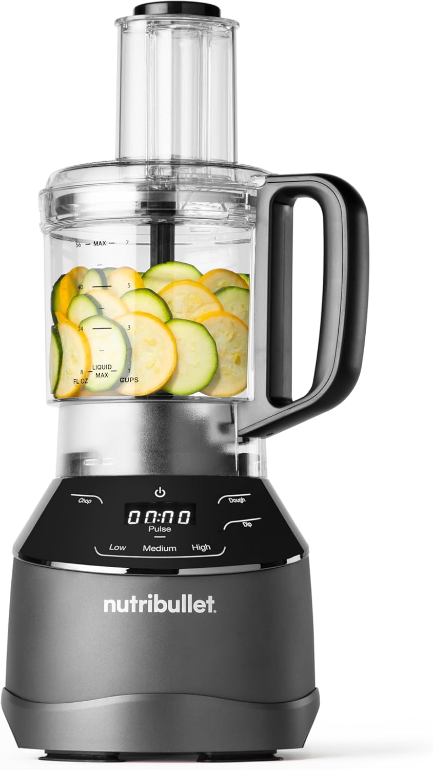 NutriBullet triple Prep System, mixeur électrique, blender multifonction, puissance 1500 watts, 3 appareils, noir, NBF580B