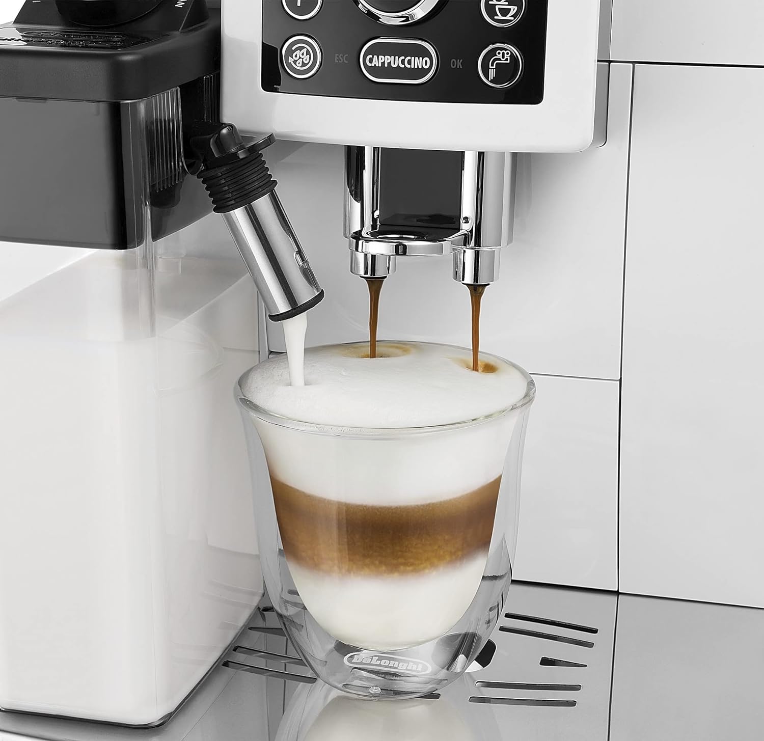 De'Longhi Dinamica Machine a Café Grain ECAM350.55.B Cappuccino et Expresso, 1.8L, Noir