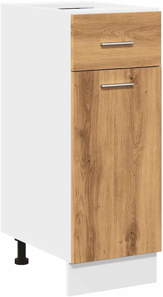 vidaXL Armoire à Micro-Ondes Placard Armoire de Rangement Meubles de Cuisine avec 4 Etagères Intérieur Maison Gris Béton 60x57x207 cm Aggloméré