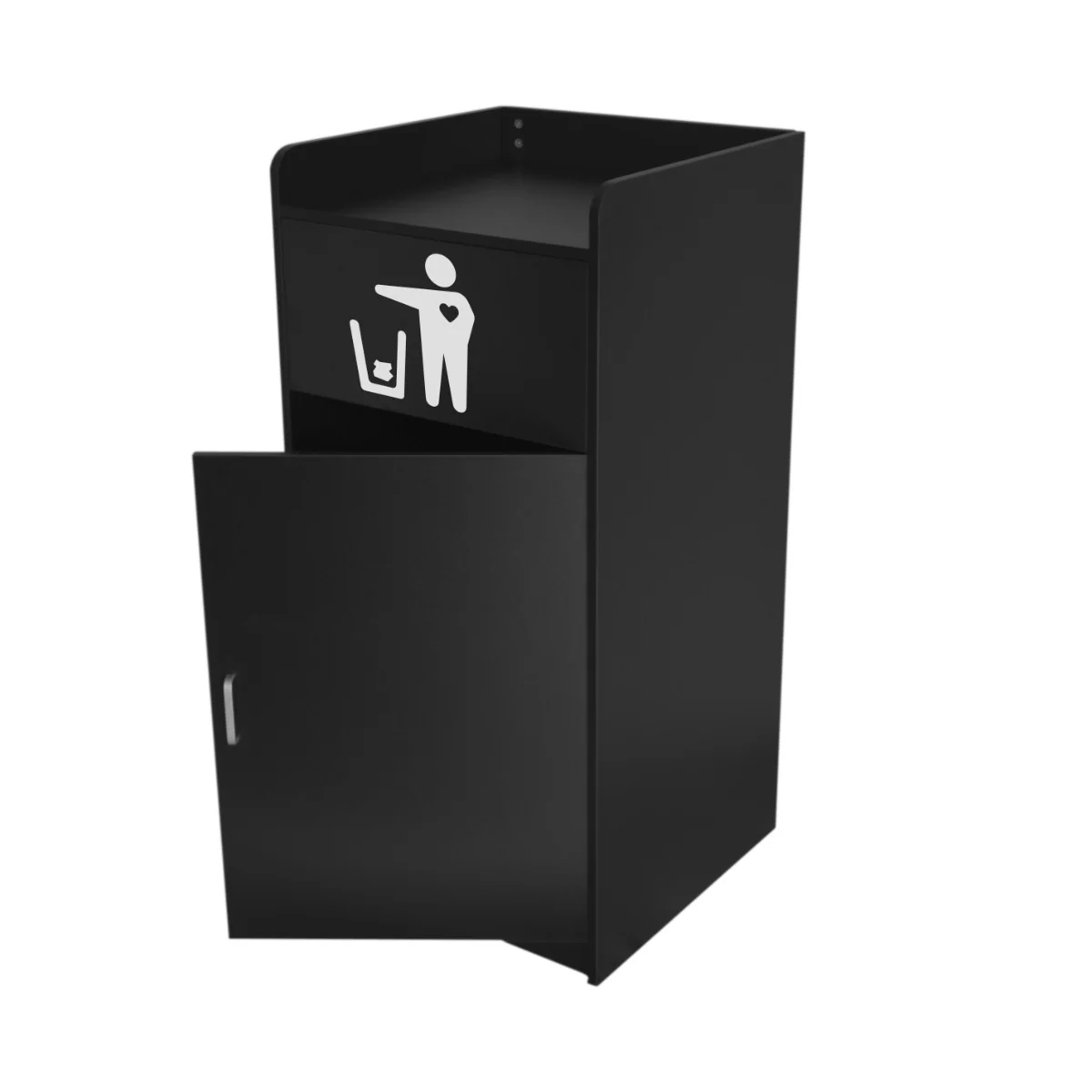 Poubelle Porte-Plateau Noire - 100L Kukoo