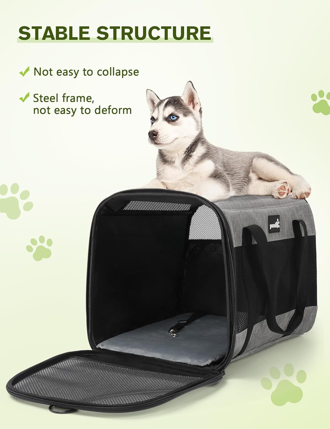 Pecute Sac de Transport pour Animal Domestique, Tissu en Maille Respirant, Convient pour Les Voyages, utilisé pour Chien, Les Chats et Les Chiots de Moins de 6 kg