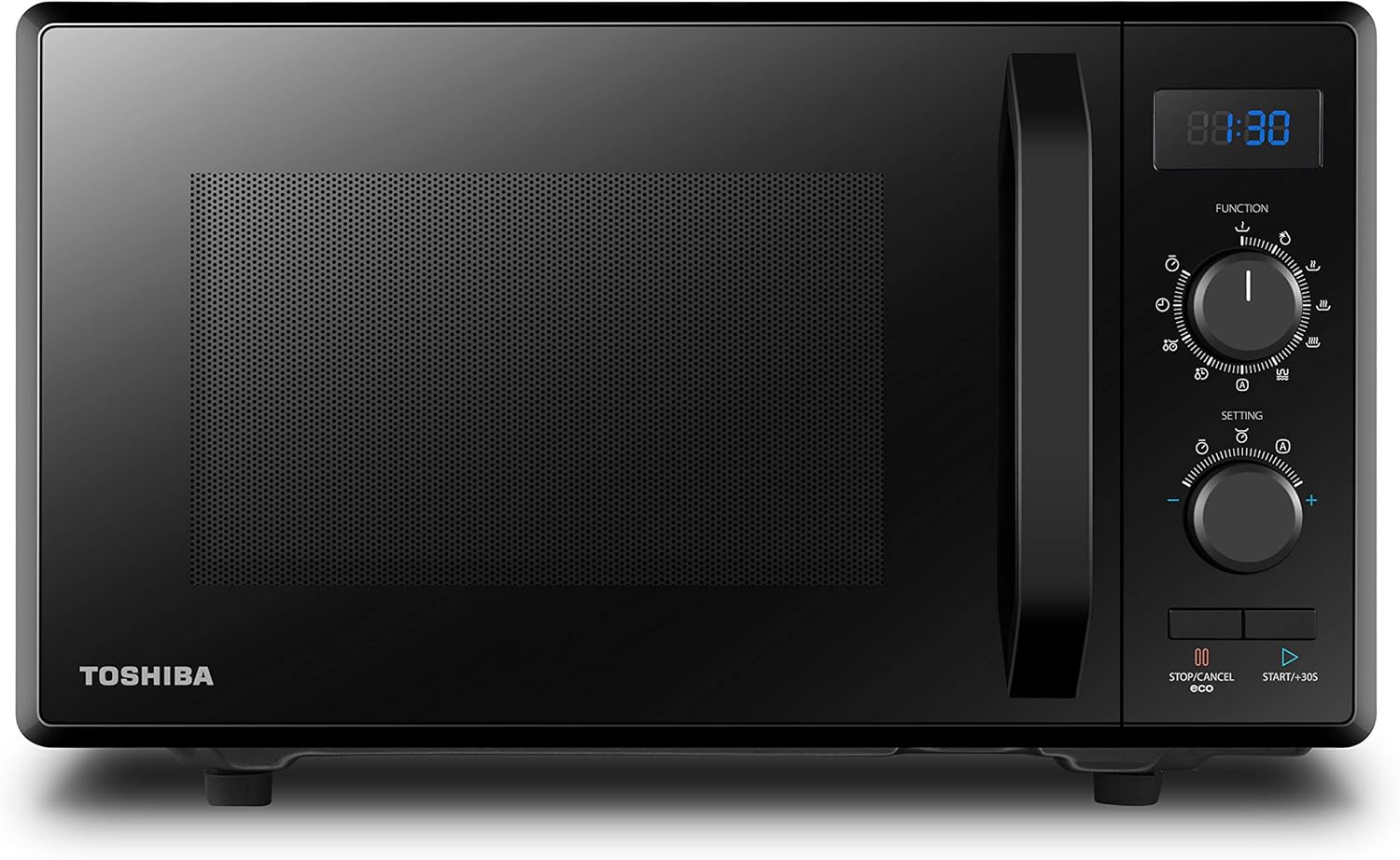 Toshiba Four à micro-ondes 4-en-1 25L MV-TC25T(BK), Technologie Origin Inverter, Micro-ondes avec friteuse à air chaud & Air chaud & Grill & Fonction Combi, 2100 W, Noir