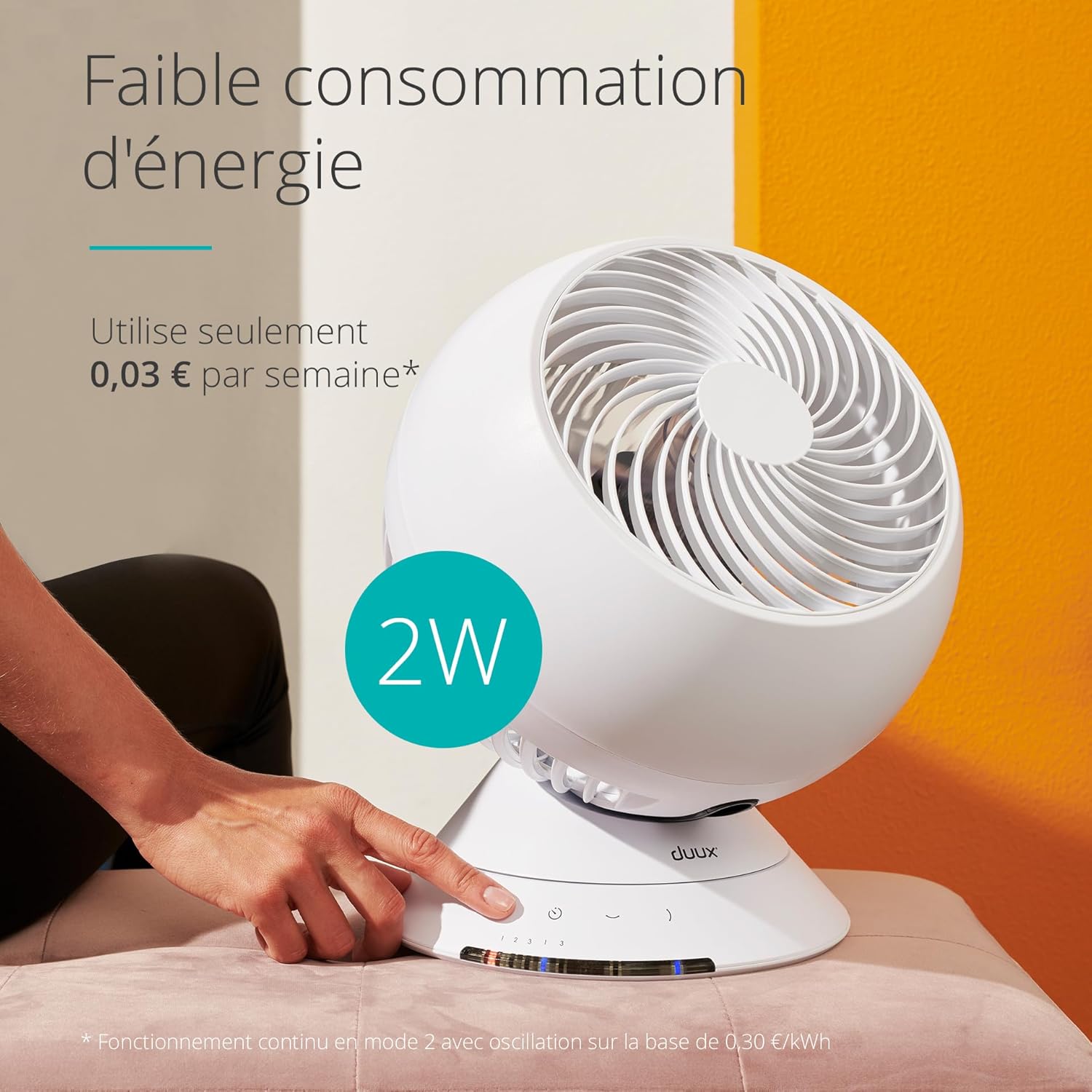 Duux whisper Flex Ultimate Blanc - Ventilateur sur pied - Ventilateur silencieux sur pied avec mode nuit et minuterie - Contrôle télécommande et smartphone - Batterie incluse