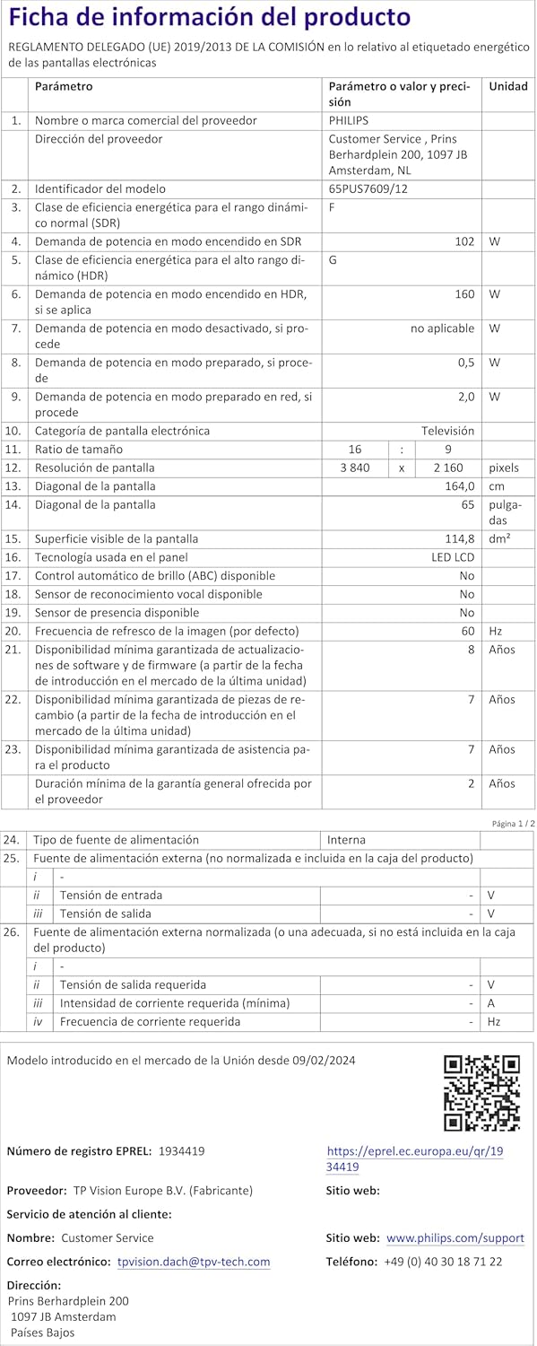 Philips 50PUS7609 Smart TV LED 4K - Écran 50 Pouces avec Plate-Forme Pixel Precise Ultra HD Titan OS et Son Dolby Atmos, Fonctionne avec Alexa et l’Assistant Vocal Google - Gris Anthracite