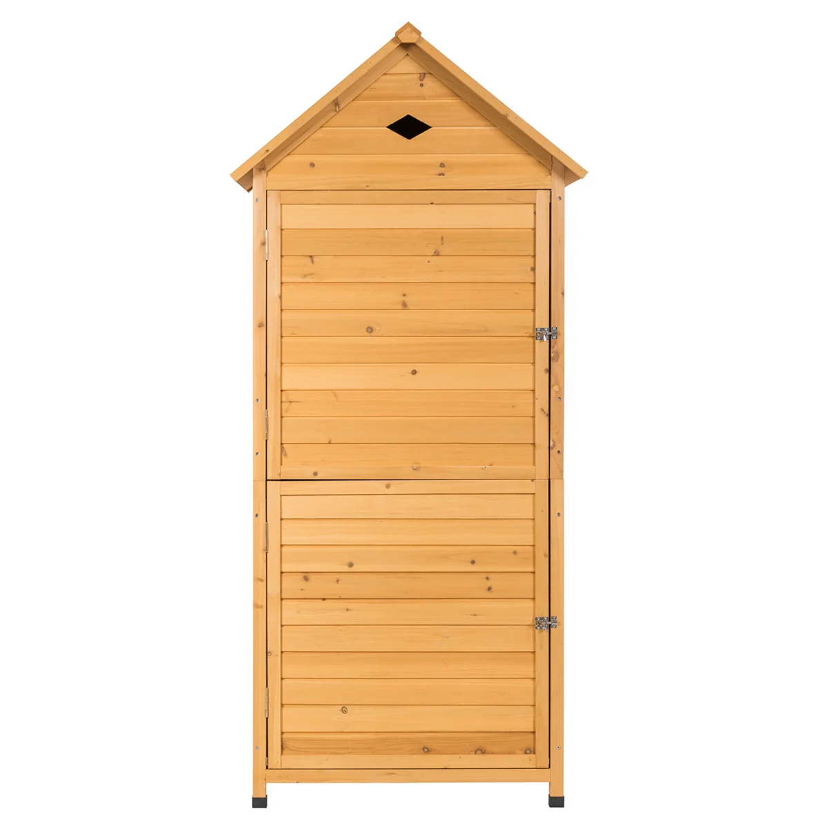 Abri de jardin extérieur à 5 etagères cabane verrouillable en bois de sapin toit en tle galvanisée  20_0005485