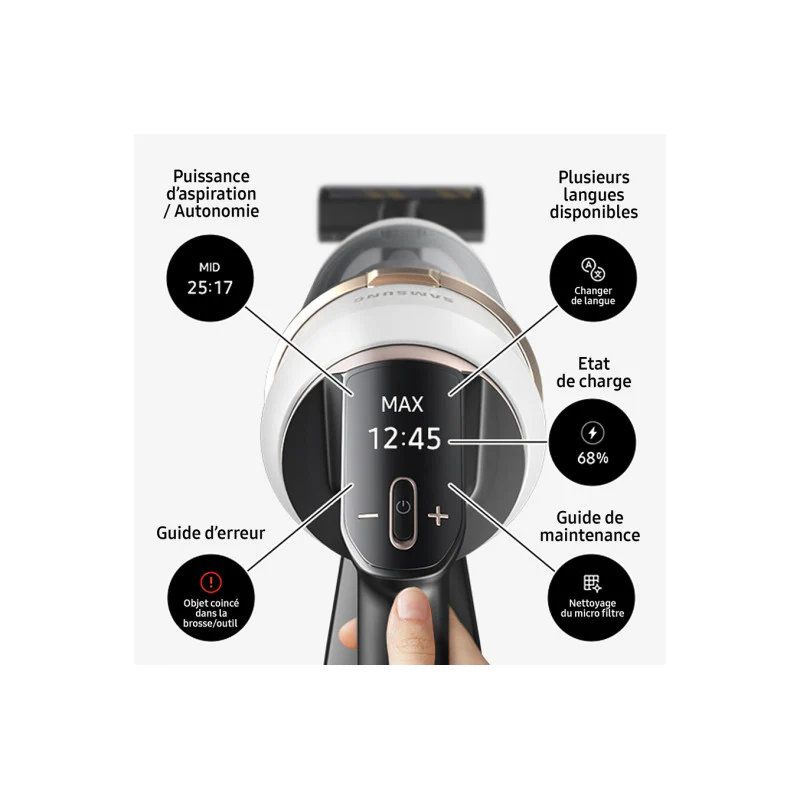 Aspirateur Balai   Pack Jet 85 Pet Vert + Double Serpilliere Spray + 2eme Filtre A Particules Fines Samsung